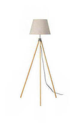 Stockholm Tripod Floor Lamp with Wood Base